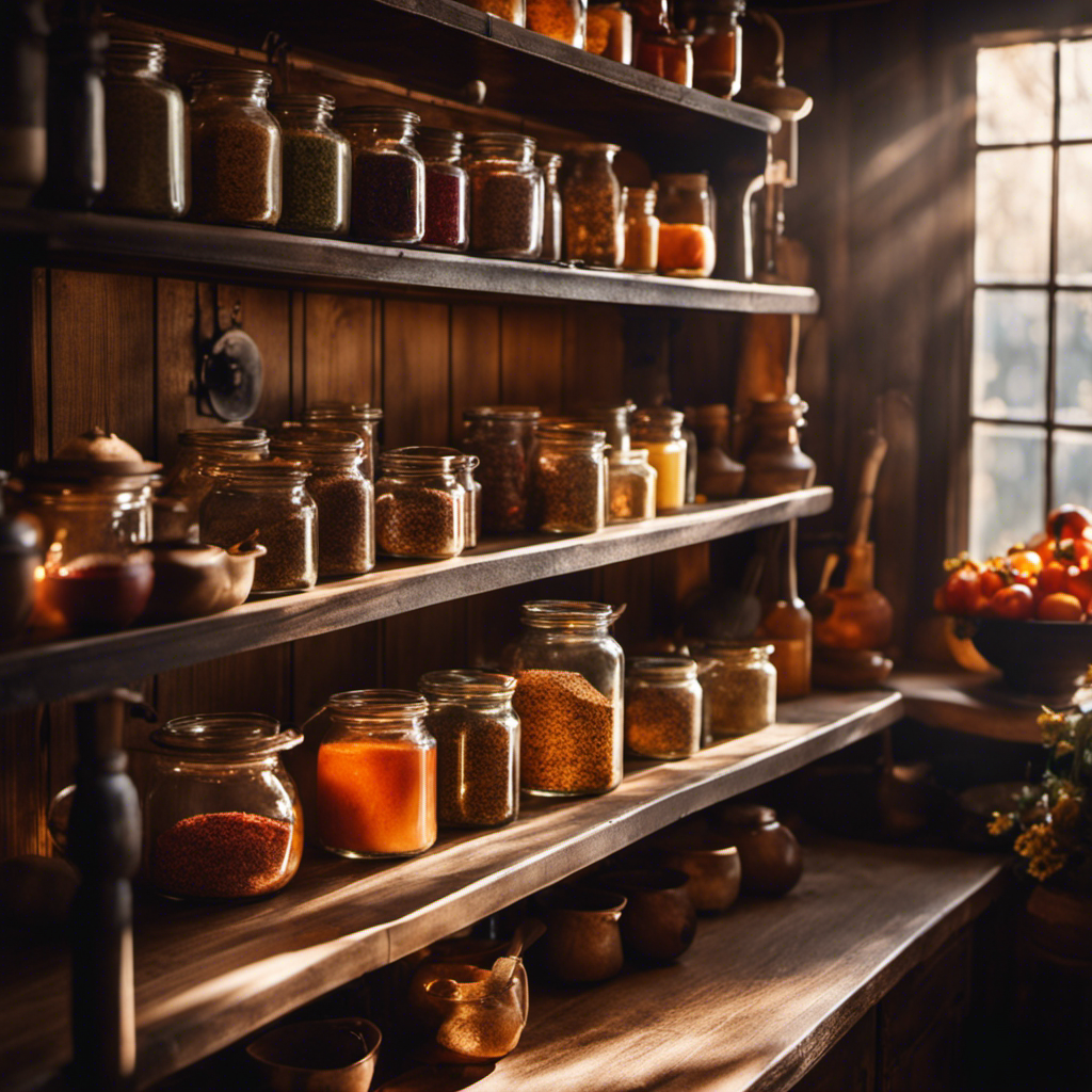An image that captures the enchantment of a cozy kitchen, with shelves adorned with spellbinding spices, simmering cauldrons bubbling with delightful concoctions, and beams of sunlight dancing through stained glass windows