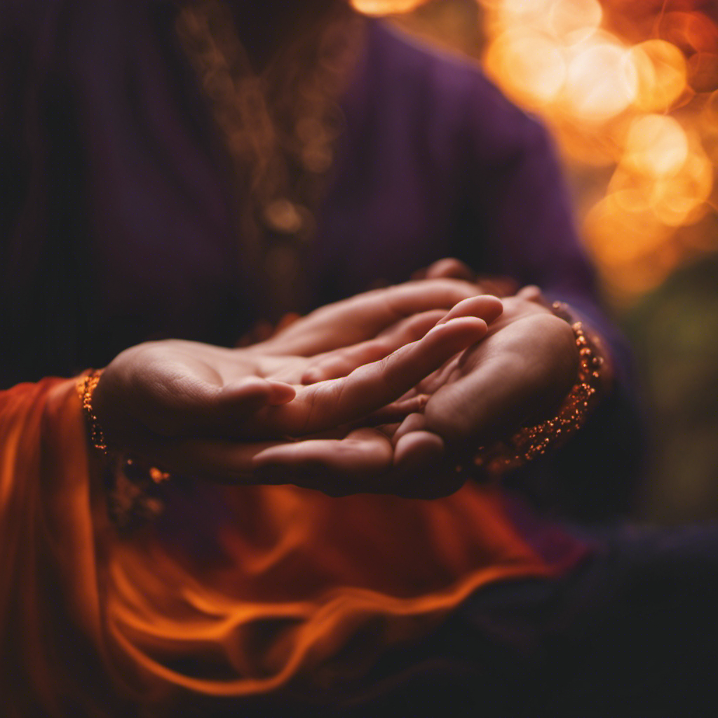 An image of two hands gently hovering over a person's body, one emitting vibrant, warm hues that represent Reiki, while the other releases soothing, cool tones symbolizing Healing Touch