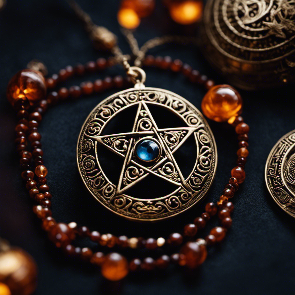 An image showcasing the evolution of protection amulets throughout the history of witchcraft