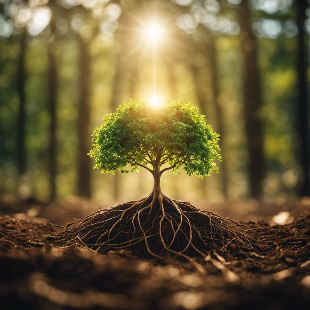An image depicting a flourishing tree, with its roots firmly grounded in the soil, while its branches reach towards the sun, symbolizing the endless possibilities and growth that come with adopting a self-growth mindset