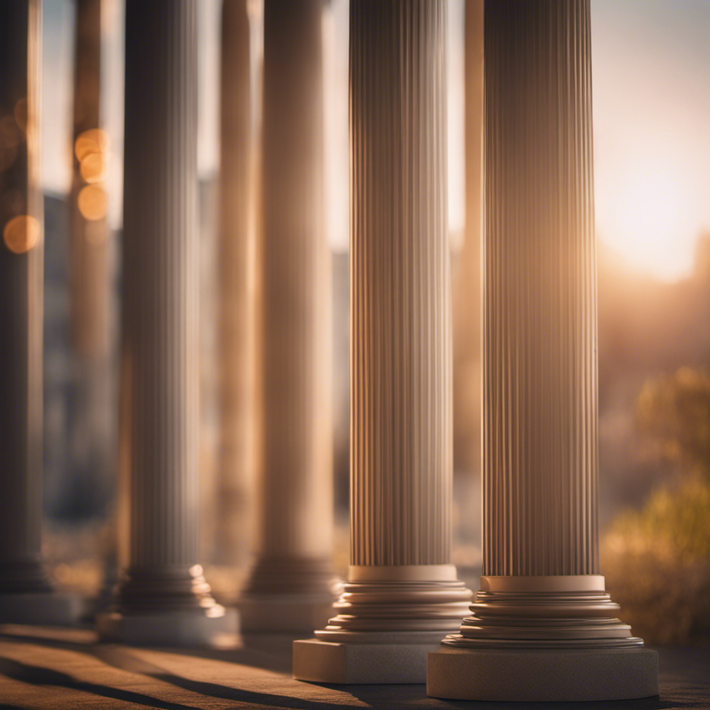 An image showcasing four interconnected pillars, each representing one of the Four Pillars Model: physical health, mental well-being, emotional intelligence, and spiritual growth